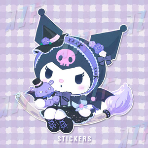 电车划痕遮挡车贴创意库洛米卡通可爱玻璃窗电动摩托车防水装饰