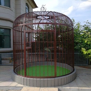 铁艺鸟笼装饰特大号户外超大型酒店餐厅景观售楼部巨型鸟笼卡座鹦