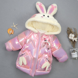 2三3四4五5岁女童羽绒棉服冬装加绒洋气短款棉衣外套儿童韩版宝宝