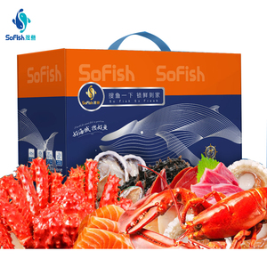 搜鱼海鲜礼盒大礼包海参三文鱼鲜活冷冻礼品年节送礼团购顺丰发