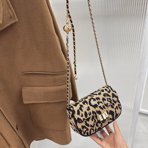 高级感mavis mk包包女2021新款潮斜挎包时尚豹纹洋气链条包单肩包