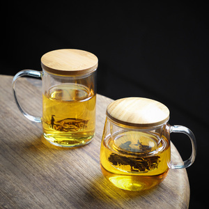 玻璃滤茶杯茶道