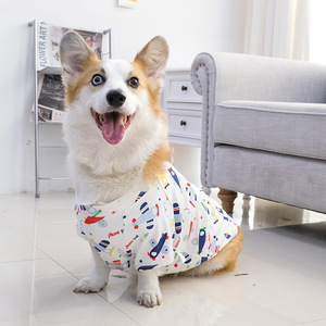 柯基专用衣服夏季薄款中型犬夏天透气居家睡衣防掉毛宠物狗狗夏装