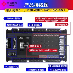 中达优控国产JT3U单板控制器支持8轴 称重 485。模拟量温度