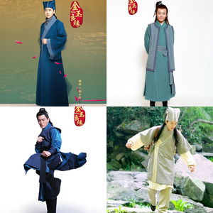 影视装明朝男侍卫服古代医生大夫御医古装棉麻装书生演出服