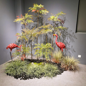 花舍仿真南天竹室内造景橱窗装饰绿植摆件假植物创意盆景花艺套装