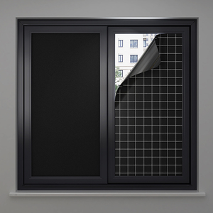 窗户贴膜隔热防晒玻璃纸遮光贴纸防窥视全遮光遮阳黑色不透光窗贴
