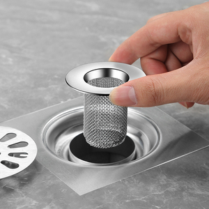不锈钢地漏防臭过滤网卫生间下水道堵口器防虫盖浴室防堵头发神器