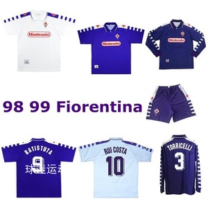 98-99佛罗伦萨复古球衣巴蒂斯图塔 科斯塔Fiorentina紫百合主客场