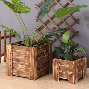 室外阳台木花盆木质