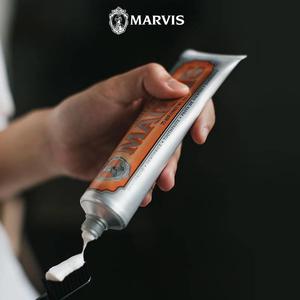 牙膏官方旗舰店【顺手买一件】MARVIS玛尔仕生姜薄荷牙膏25ml 清