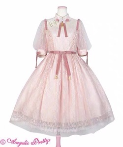 [全款掉落]日本lolita代购ap 上海doll op jsk粉黑sax 花丸 裙