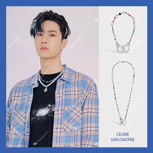 blueye|王一博同款 celine/思琳20fw男士手铐彩珠手链手镯 项链