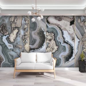 抽象定制壁画北欧仿大理石纹电视背景墙壁纸客厅轻奢艺术装饰墙布