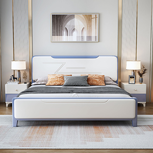 5白色主卧大床新中式婚床新款储物床