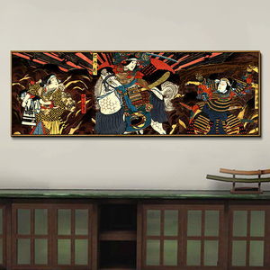 相马古内里歌川国芳大川客厅浮世绘装饰画日式画酒店玄关卧室挂画