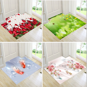 钢化玻璃地垫脚垫门垫地踏脚踏免洗欧式定制入户门家用防滑门口