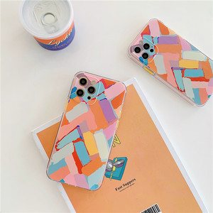 ins创意卡通个性涂鸦彩笔适用于iphone13苹果12pro/max手机壳xsmaxs