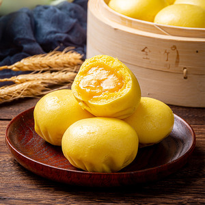 峰仔咸蛋黄流沙包300g港式早餐半成品爆汁奶黄包子速冻食品旗舰店