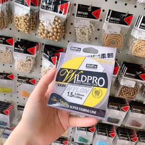 日本进口米珠蹦迪珠用串珠鱼线wildpro柔韧100米无弹拉不断穿珠线