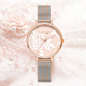 【自营】victoriahyde手表女蕾丝珍珠系列个性防水气质时尚腕表