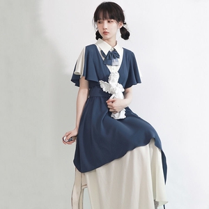 云梦泽jk制服一套裙子夏天新款连衣裙学生装女生学院风长裙洛丽塔