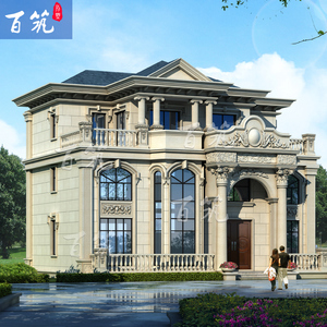 3171新农村豪华四间三层欧式大别墅设计图纸欧式乡村大气自建房