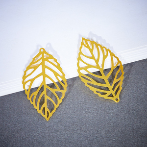 金色镂空叶子手工diy保色合金装饰金属树叶富贵果花艺花束配件