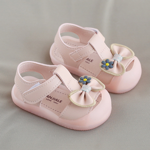 女宝宝夏季公主凉鞋婴儿0一1岁半春夏幼儿学步鞋女童软底包头鞋子