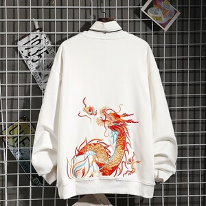 正品李宁国潮中国龙刺绣加绒卫衣男秋冬潮流宽松大码潮牌圆领套头