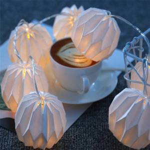 LED luminous crystal small pumpkin paper lantern string ligh