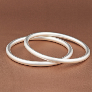 银手镯女纯银圆圈