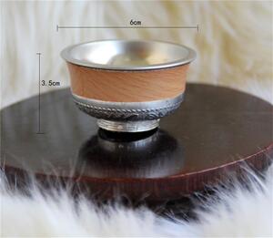 特色锈钢民族献蒙古族餐厅蒙古酒杯银碗用品餐具敬酒酒具哈达