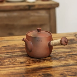 老岩泥煮茶壶潮州古陶坊粗陶侧把家商用大容量白黑普洱茶烧水壶