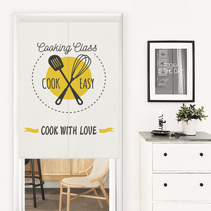 美式欧式家用厨房门帘餐厅包间简约隔断帘商用防油烟免打孔半帘子