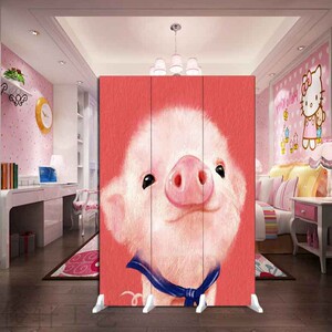 平风卡通屏风隔断儿童房卧室客厅用幼儿园遮挡折叠移动简易经济型