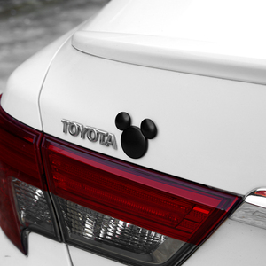 鼠年老鼠耳朵金属汽车个性车贴3d立体创意车标米奇米妮装饰贴mini