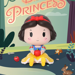 popmart泡泡玛特迪士尼坐坐公主盲盒一套 全套白雪坐姿公仔隐藏款