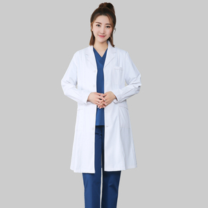高端白大褂长短袖医生服男女时尚美容口腔医美工作服实验服印字