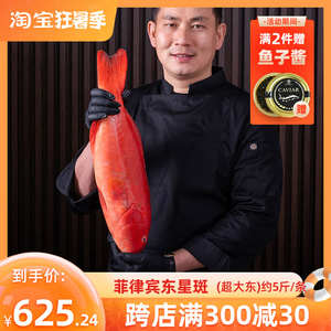 大东星斑鱼菲律宾进口海鲜鲜冻深海燕尾斑石斑冷冻东星斑约5斤/条
