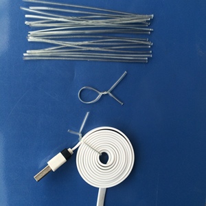 镀锌铁丝扎带 pe单扁形 4mm 铁芯10cm1000条 包胶绑带 扎丝绑丝