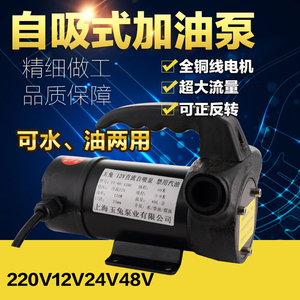 220v48v24v12v直流油泵抽油泵自吸泵加油泵柴油吸油泵微型抽油机