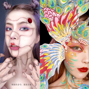 人体面部创意彩绘颜料diy人体彩绘膏易清洗水性脸彩化妆