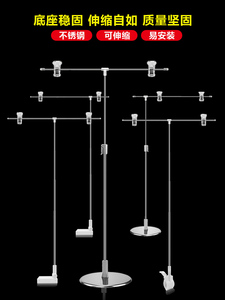 t型海报架 POP海报纸台式支架桌面小展架T型广告架子价格牌夹子超市立式展示架可伸缩KT板不锈钢夹式展架摆摊