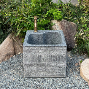 天然石材拖把池落地式家用石头墩布池户外大理石水槽庭院台盆阳台