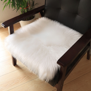 冬季长毛绒椅垫餐椅垫办公椅子垫圆形方形坐垫电脑椅垫沙发垫定制