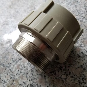 灰色ppr外丝直接20 25 32 40 50 63 75 90110外牙热熔ppr水管配件