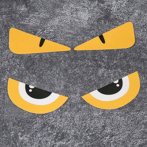 电动车装饰贴纸小牛电瓶车车贴潮酷小恶魔眼睛汽车后三角窗摩托车