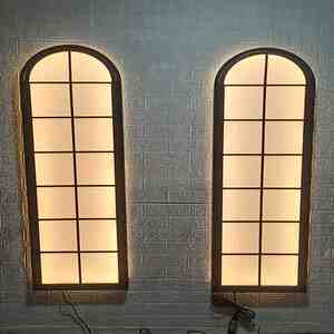 600人付款淘宝c亚克力装饰壁挂假窗灯箱l232v电源橱窗式灯箱过道暗