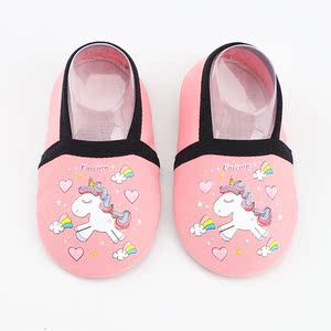 卡通儿童地板袜防滑底男女孩室内地板袜大人独角兽鞋袜厚底学步袜